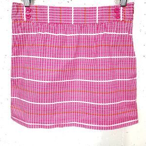Vineyard Vines Womens Whale Stripe Skirt Pink Buttons Size 2